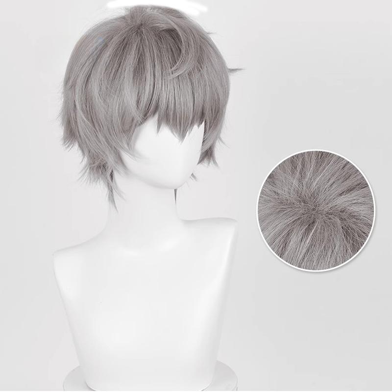 Till Cosplay Anime Alien Stage Cosplay Prop  Wig Silver Grey Hair Men Conmic-con Christmas Holloween