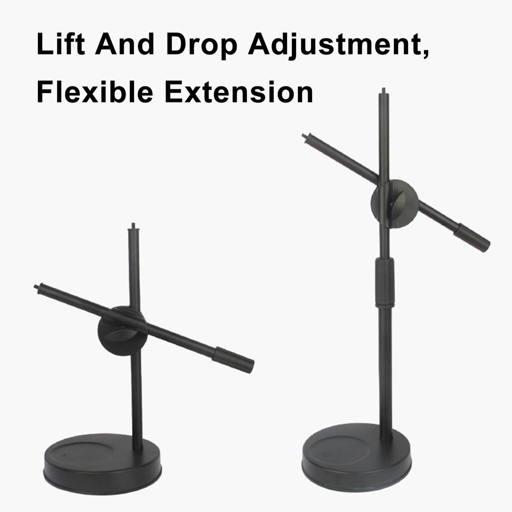 Verstelbare Tafel Monopod Bovenaf Camera Standaard met Mobiele Telefoonhouder & Gimbal 360 graden Rotatie Desktop Telefoon