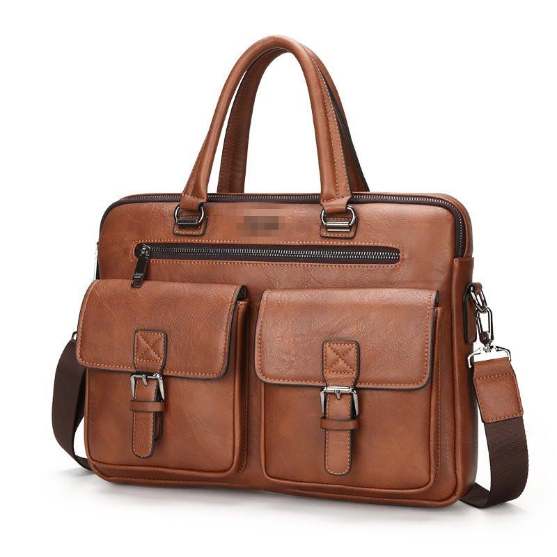 Men's Big Bag One-shoulder Handbag Casual Fashion Business Bag Briefcase