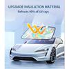 Custom-Fit for Volvo Windshield Sun Shade, Car Sunshade Cover UV Block Car Front Window with Foldable Sun Shade Cover Cool Protection Visor, Designed
