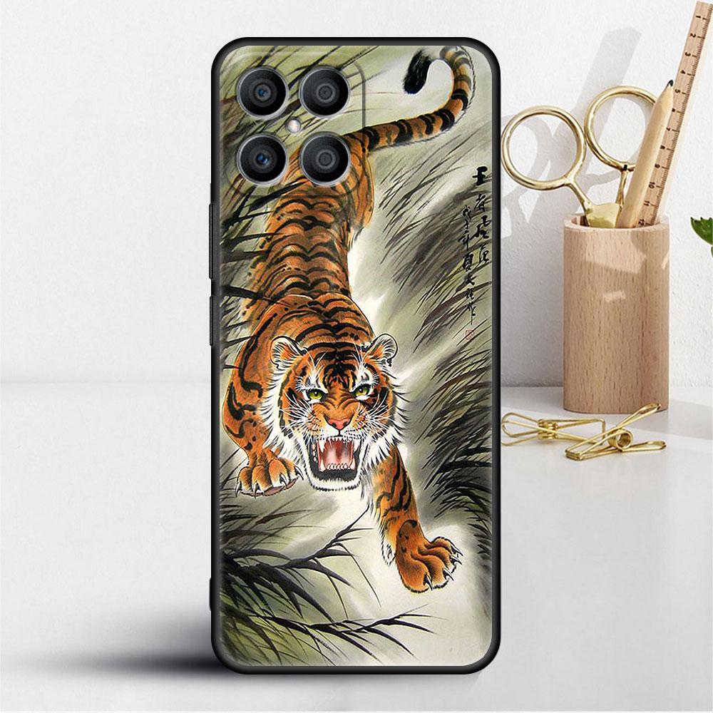 

Чехол Tiger Crane ART для Huawei Honor X8 X9 P50 X7 50 20 8X Play 9A P40 P30 Lite P Smart 2021 черный чехол для телефона Huawei P Smart Z