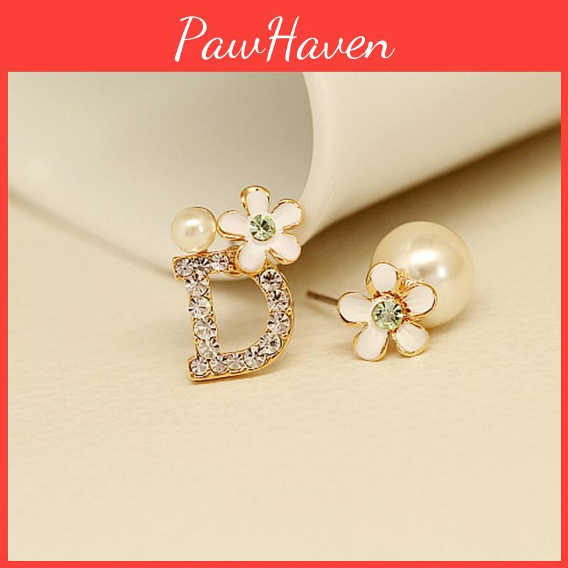 Timeless Women's Fashion Earrings With Sparkling Crystals And Faux Pearls