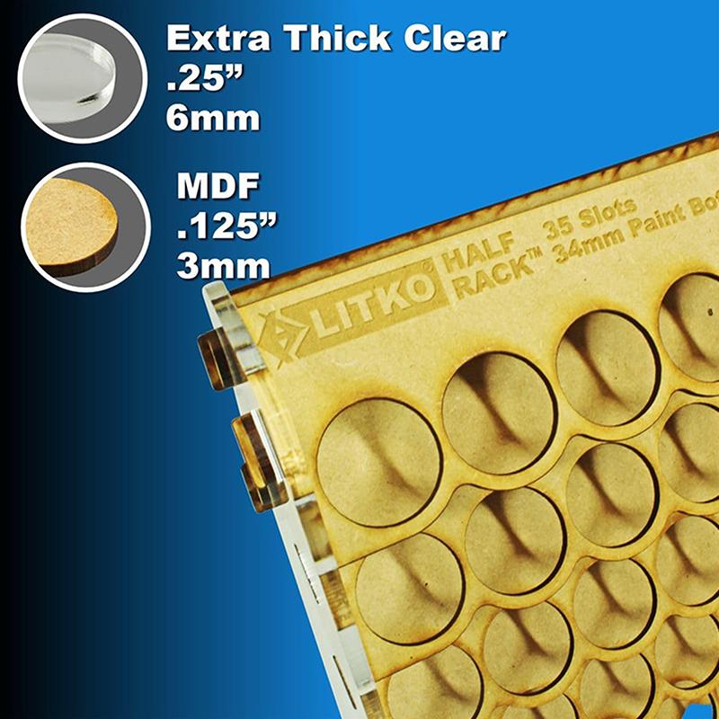 35 Slots Paint Organizer Storage Rack Miniature Model Hobby Paint Station Holder Caddy Stand 34Mm Round Bottle Paints Stand