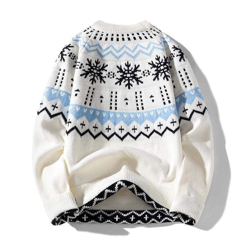 Spring Autumn Knitted Round Neck Pullover Sweater for Men Casual Pullover Sweater Mens Hip-hop Street Clothing Men Pullover Shirt