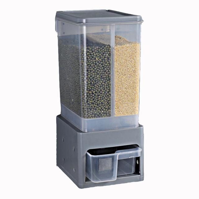 Nástěnný dávkovač cereálií Vodotěsná uzavřená nádoba na skladování potravin Nádoba na skladování rýže a obilí Kbelík na rýži Kuchyňský organizér