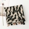 Luxury Women Leaf Scarf Summer Beach Shawl Cotton Linen Feeling Tassel Pashmina Muslim Hijab Wrap Lady Viscose Scarf