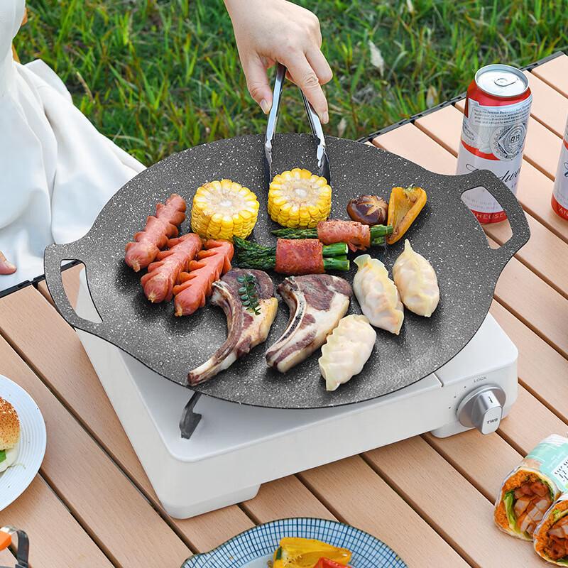 Portable Double-Handle Multi-functional Grill Pan
