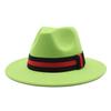 Ji Nan Ladies Black Wool Jazz Hat Big Eaves Hat Flat Edge Top Hat Czy-054
