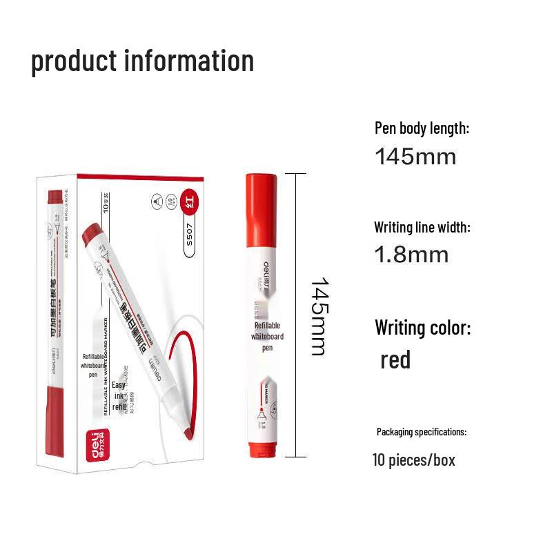 Deli S507 Refillable Whiteboard Marker