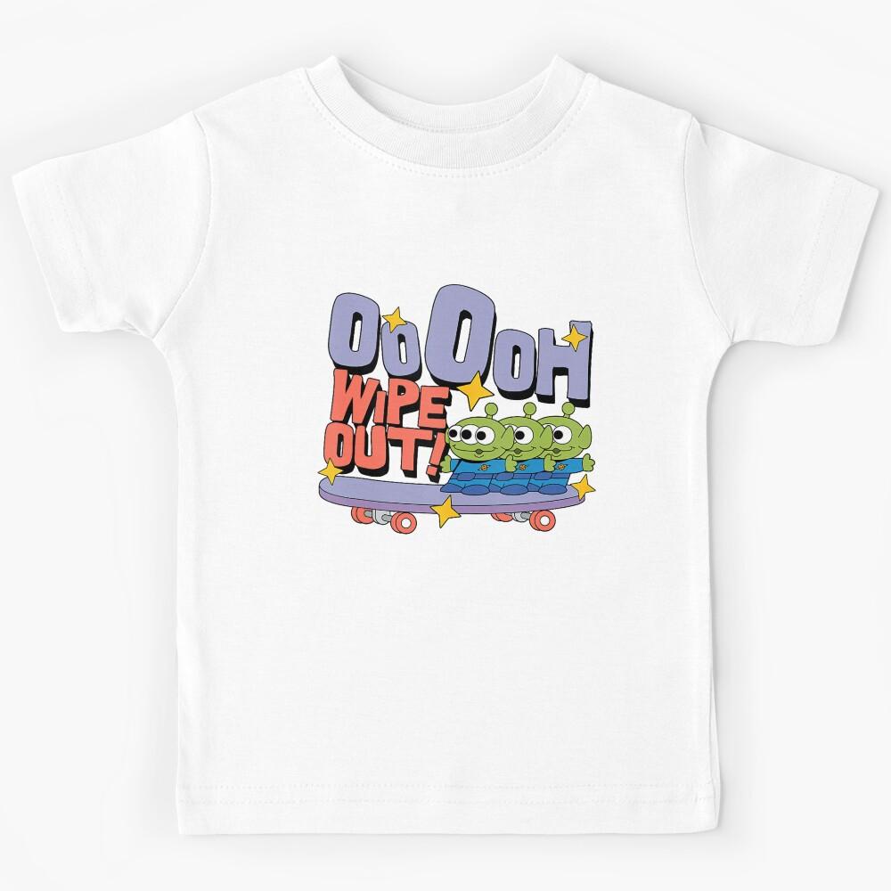 Aliens Pizza Planet Wipe Out Skateboard Kids T-Shirt 110
