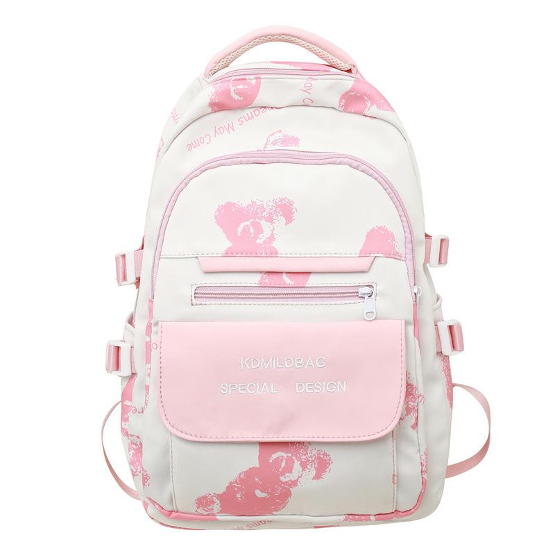 

Шкільний жіночий рюкзак середньої школи рожевий