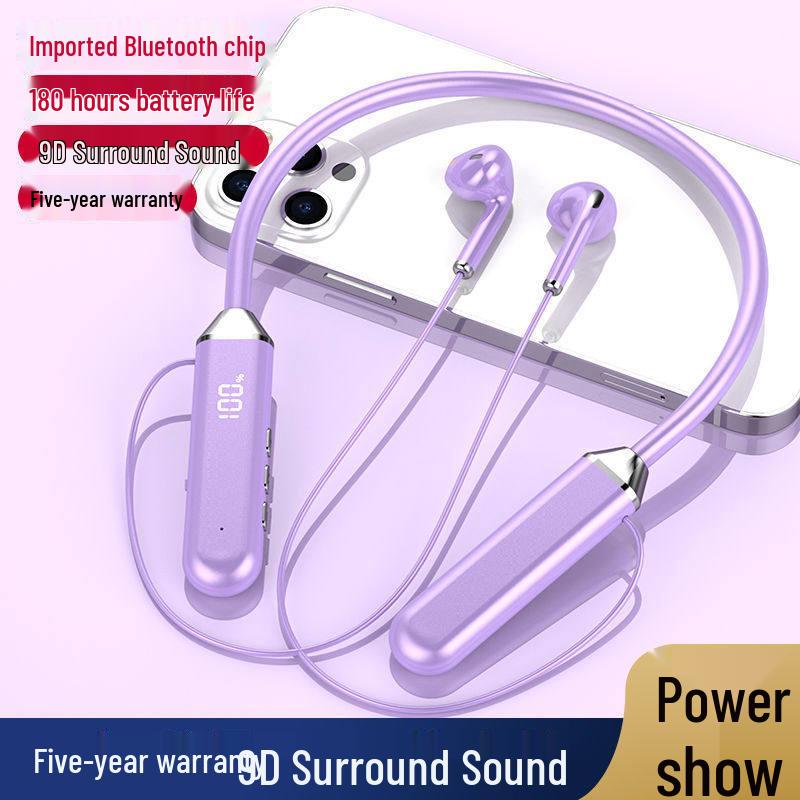 2026 Wireless Neckband Bluetooth Headphones - Comfortable for Long Wear, Unisex, Ideal for Sports, with Large Battery Life