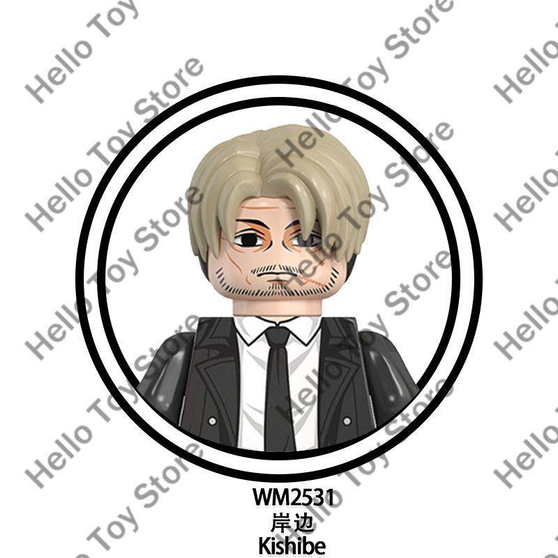 Klassischer Anime Chainsaw Man Blöcke Mini-Actionfiguren Denji Pochita Bausteine Puppen Kettensägen-Dämon Modell Kinderspielzeug Geschenke