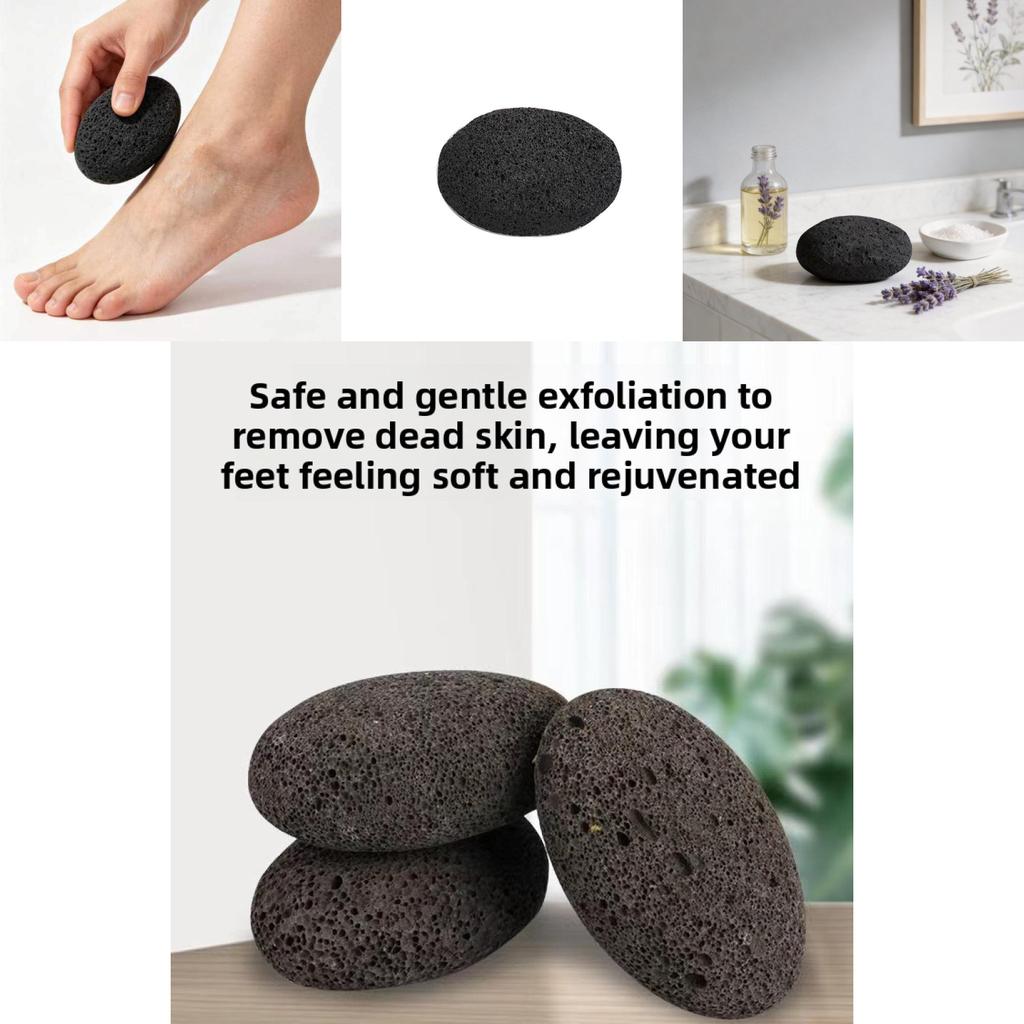 Volcano Stone Foot File Black Elliptical Callus Remover For Pedicure And Foot Care