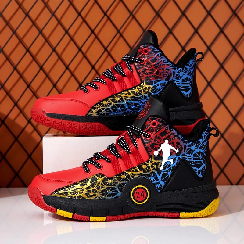 

Outdoor Breathable Non-slip Sports Shoes 2024 Autumn New Women s Casual Shoes Fashion Lace-up High-top Women Basketball Shoes 45 35 червоний