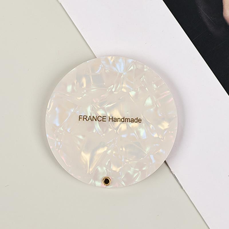 

Acetic Acid Mirror Round Simple Multi-color Small Compact Portable Makeup Folding Mouth Rotating Handheld