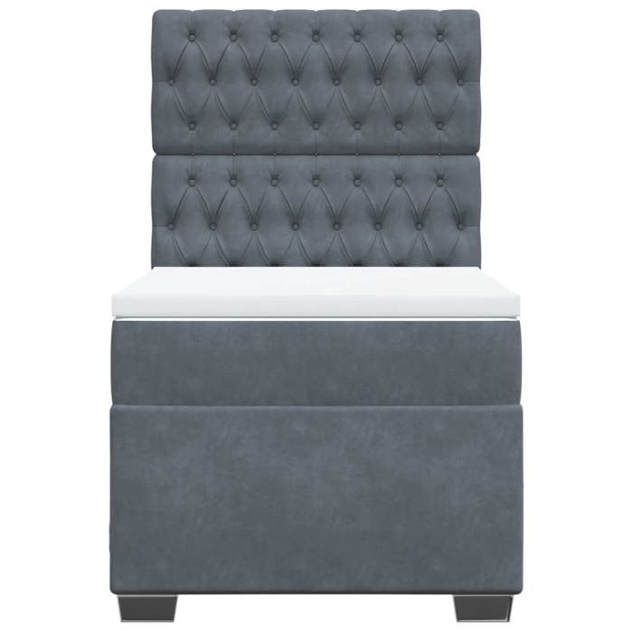 Maison Exclusive - Sommier à lattes de lit avec matelas Gris foncé 100x200 cm
