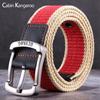 Canvas Belt Men'S Belt Casual Canvas Belt Casual Business Cowhide Pin Buckle Men'S Canvas Belt