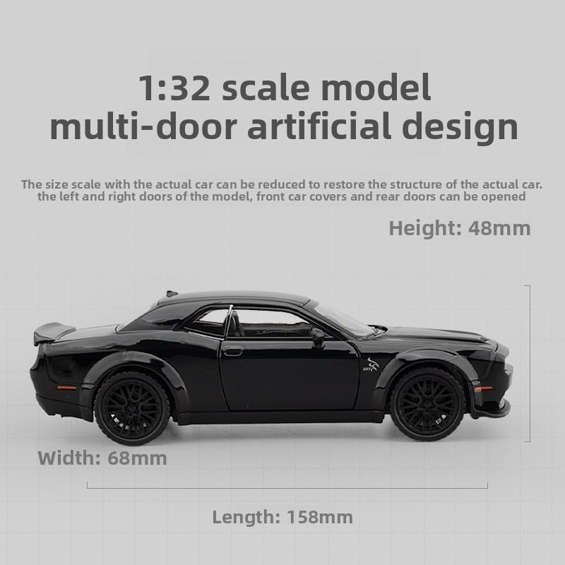 Alloy Challenger Hellcat Toy Car With Light Sound And Operation Inertia