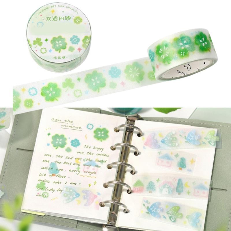 Cartoon PET Tape for Craft 20mmx3m Decorative Tape Scrapbooking Decoration Tape Craft Supplies for Journal Wrapping