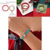 Christmas Resin Clay Bracelet Set With Snowflake Tree And Santa Pendants For Women Gift
