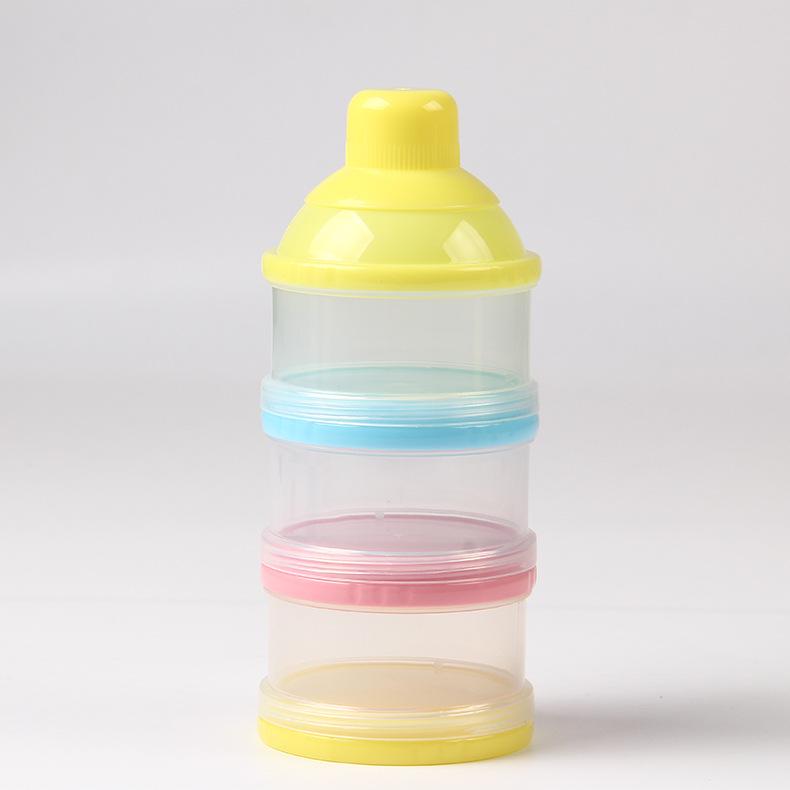 Three-Layer Transparent Portable Milk Powder and Snack Container