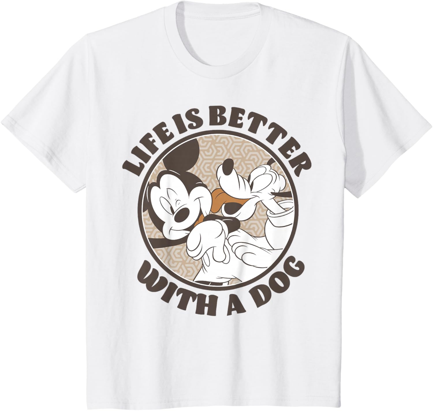 Fashion Casual Disney Mickey and Friends Life Is Better with A Dog T-Shirt S-4XL Summer XXXXL