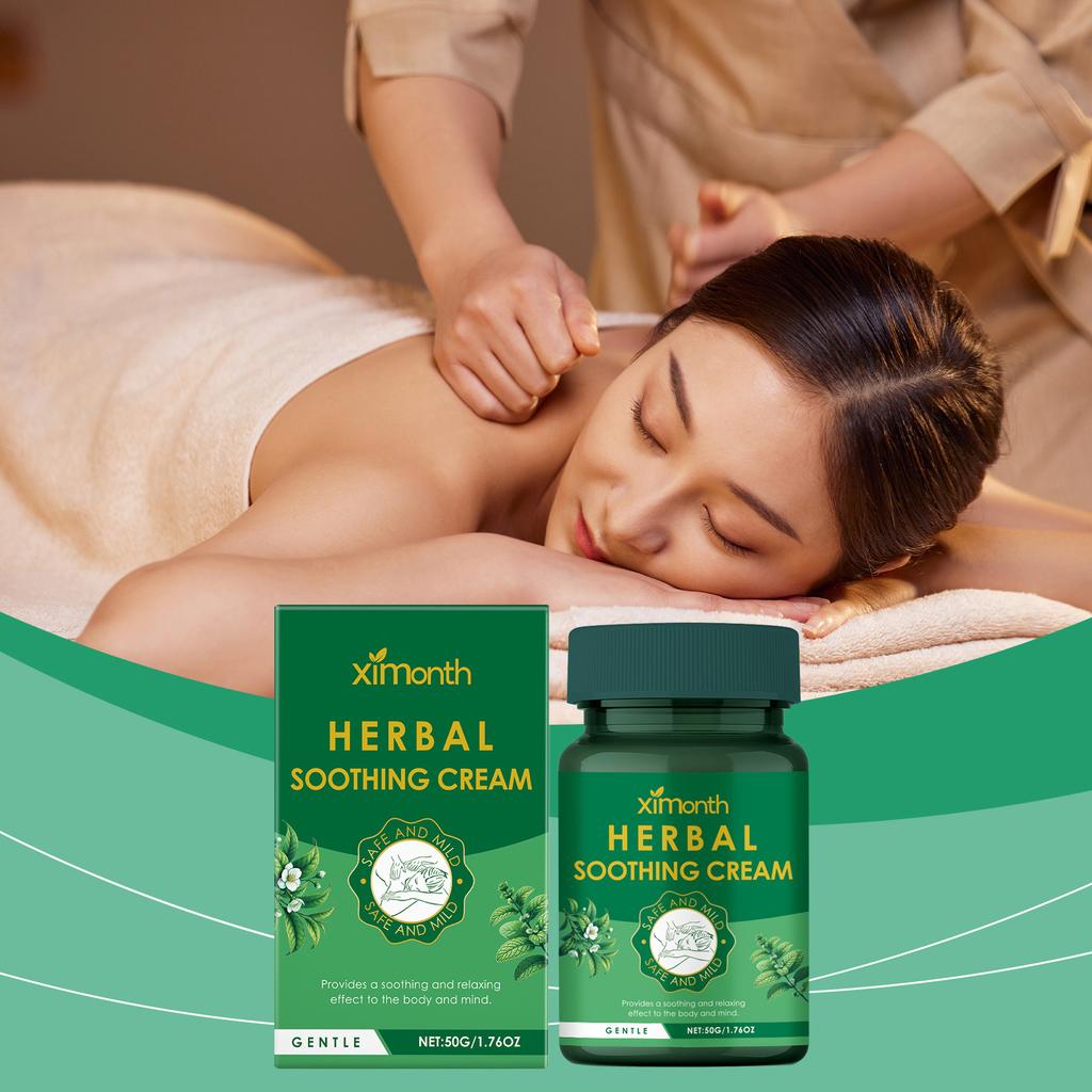 XIMONTH Herbal Soothing Balm Neck Shoulder Care with Mint Essence Moisturizing Cream 50g Muscle Relief