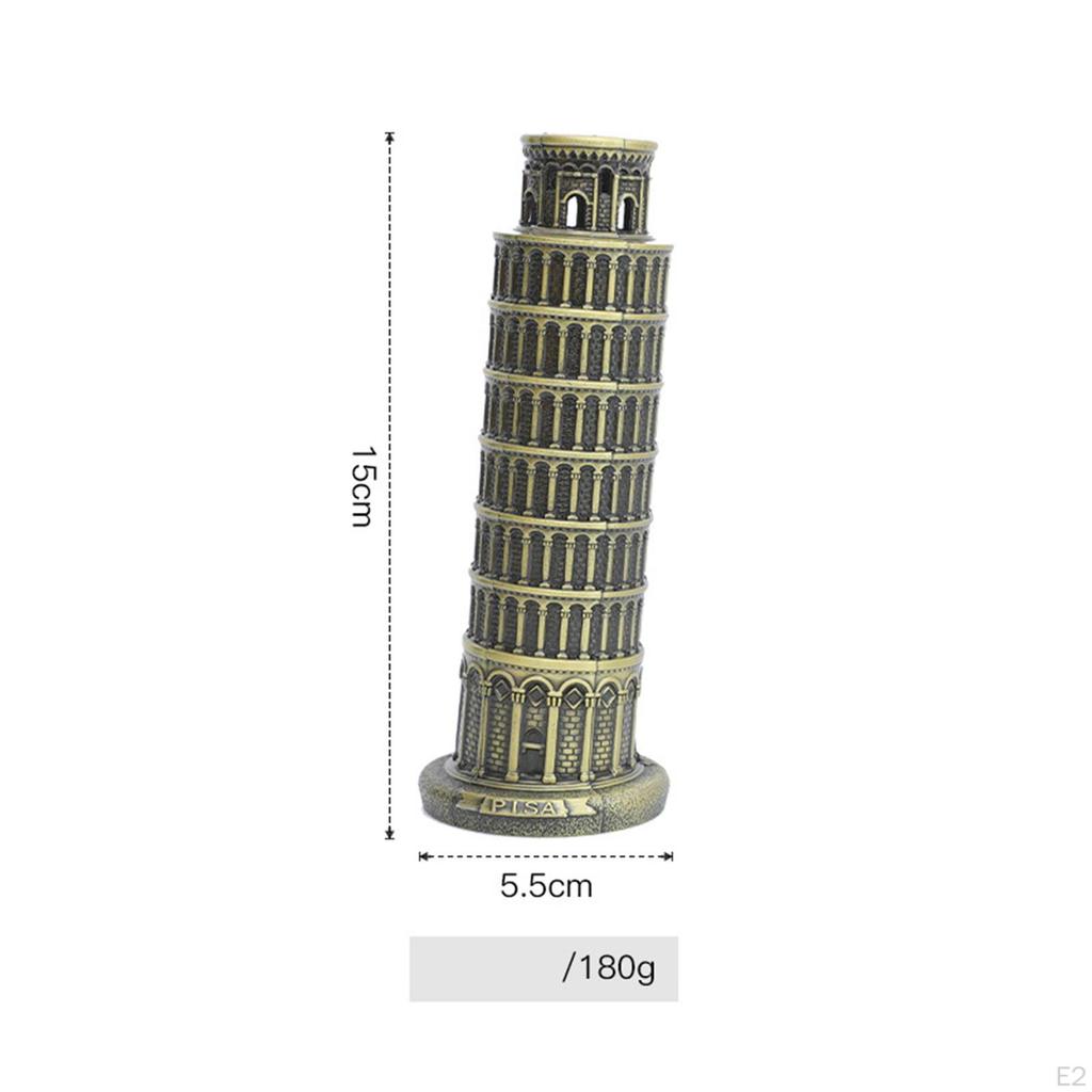 Tower Model Statue, Collectable Retro Style Figurine for Cabinet Tourism Souvenir