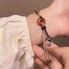 Distinctive Chinese Modern Amber Peace Knot Bracelet Handcrafted Women For