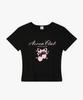Aleubenkeulleob Stamp Pink Cherry Women'S Slim Fit Short Sleeve T-Shirt