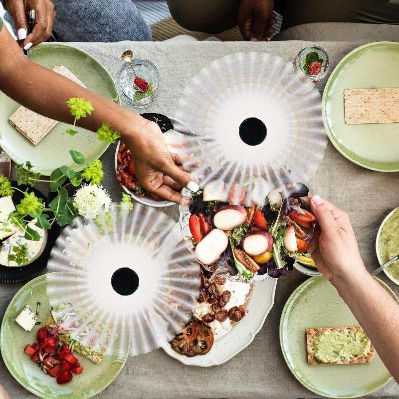 Set de 2, Ventilatoare electrice pentru omorât muște, Funcționează pe baterii, Potrivite pentru mese în interior sau exterior, Perfecte pentru picnicuri și utilizarea la masă. Ideal pentru Grătare, Evenimente,