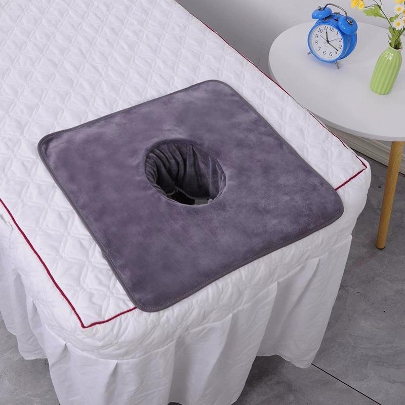 Beauty bedside hole towel massage acupuncture and moxibustion ear picking massage bed beauty salon face towel with hole towel