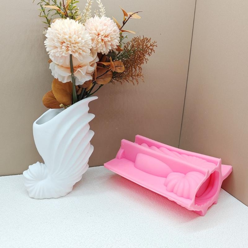 Conch Shaped Silicones Molds Sea Snail Shaped Resins Molds for Making Flower Vase Table Decorations Christmas Gift