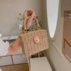 Borsa a tracolla in paglia da donna - Stile influencer francese - Piccola trousse da trucco portatile casual