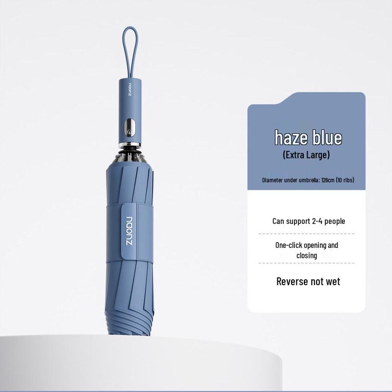 ZUODU Fully Automatic Windproof Reverse Umbrella