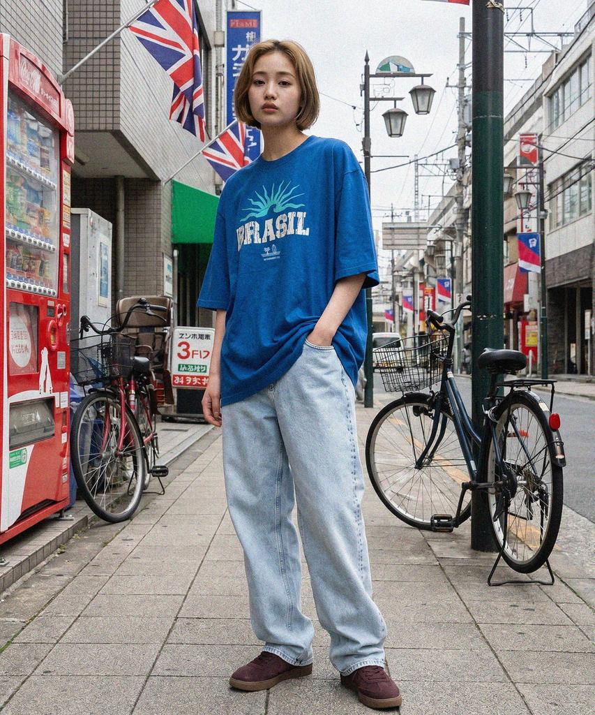 MODERMENT Real Overfit Brazil Short Sleeve T-Shirt [White]