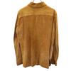 Vintage 70s Long Sleeve Suede Leather Shirt Brown Nubuck Men's Used