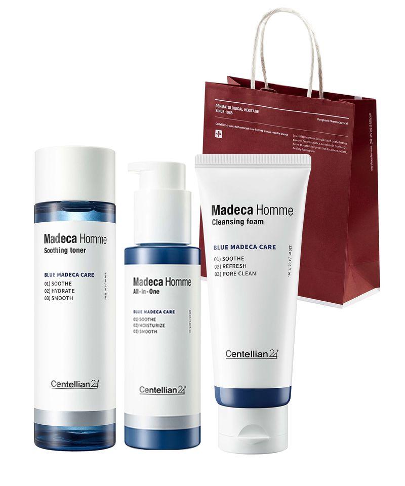 [SET] Madeca Homme 3-Piece Set (Soothing Toner 150ml + All-in-One Essence Lotion 125ml + Foam Cleansing 120ml)