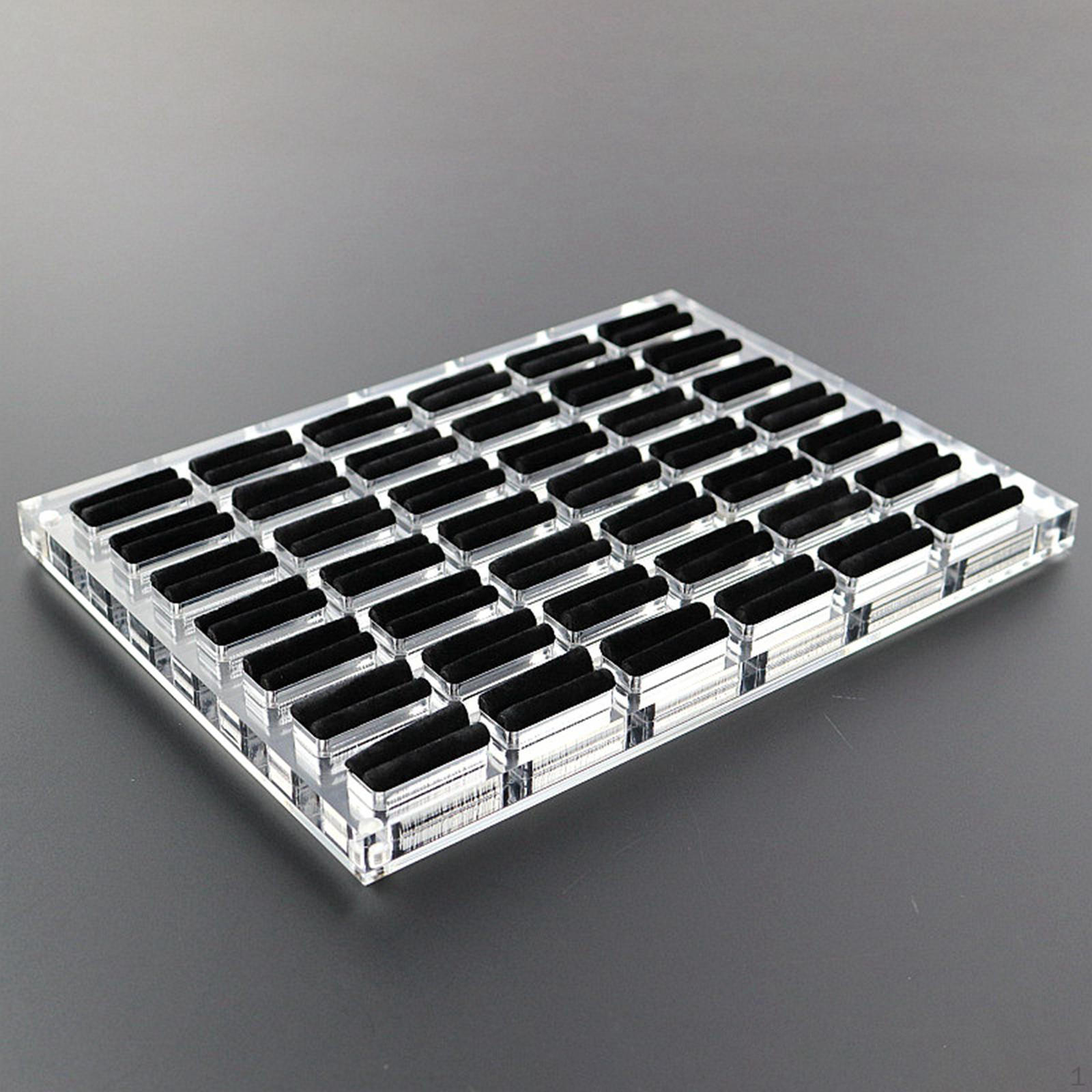 

Jewelry Rings Display Tray Holder Box Accessories Drawer Insert Storage Acrylic чорний