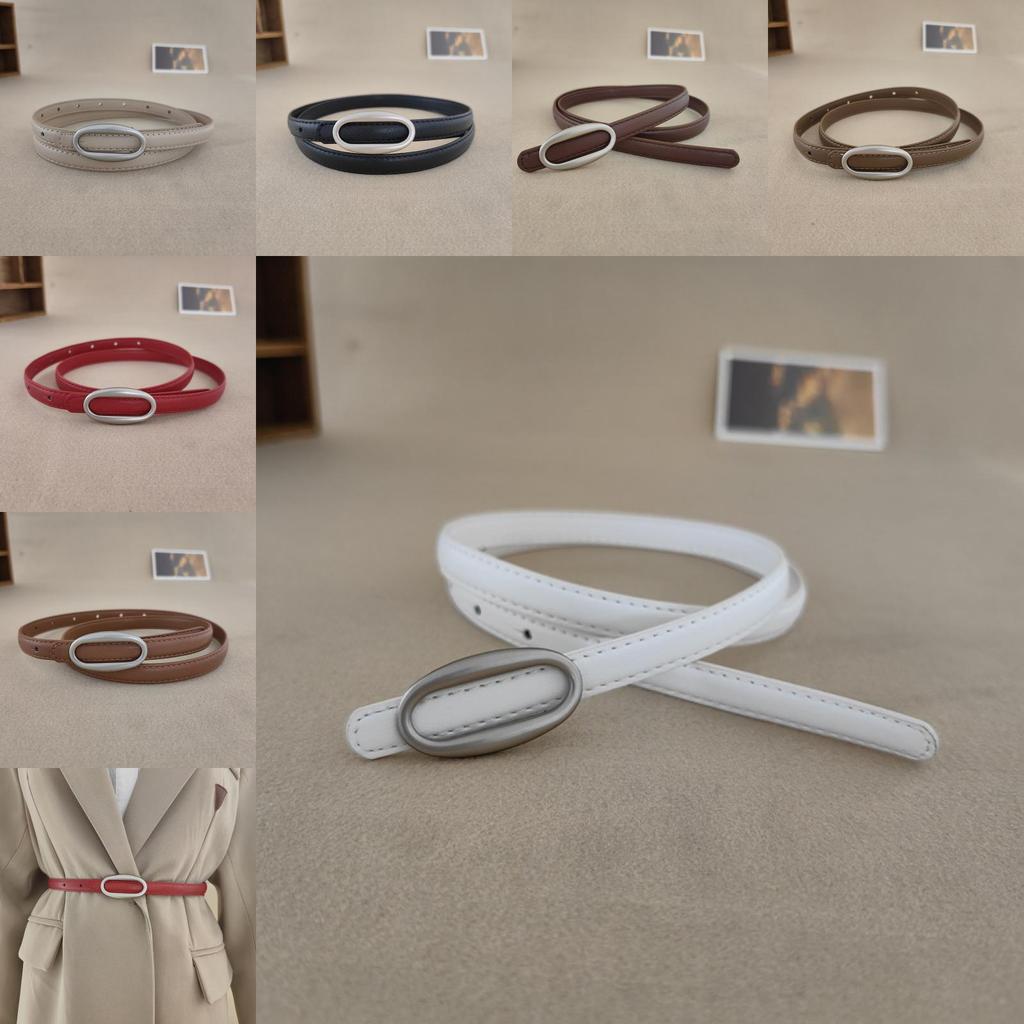 Fashionable Leather Waist Belt For Dresses And Skirts With Classic Buckle Closure