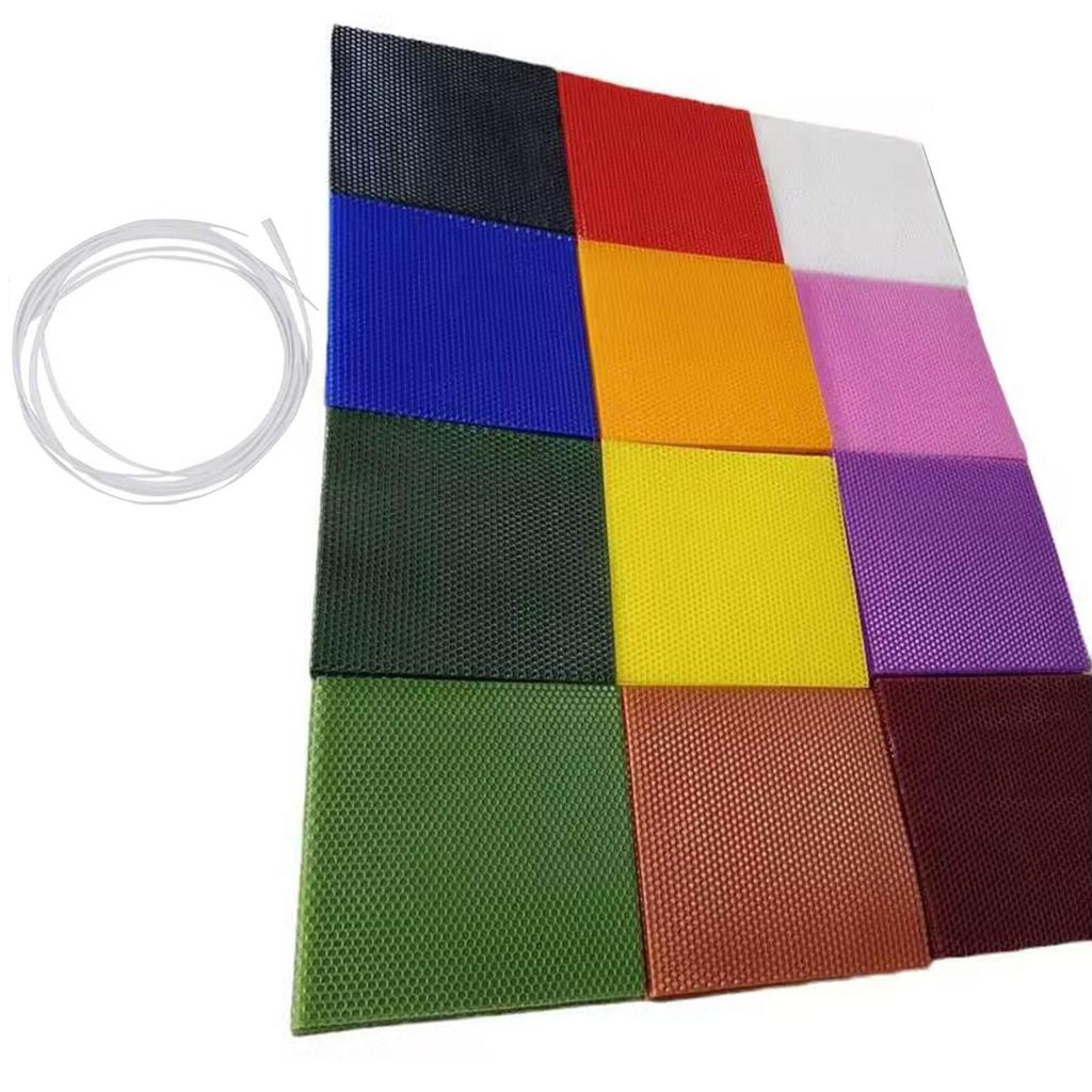 12PCS Beeswax Sheets for Candle Making Christmas Candle Making Kits for Kid Adult Christmas Candle Decoration DIY Craft