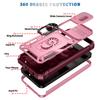 For Samsung Galaxy A15 4G/5G Case TPU+PC Slide Camshield Kickstand Phone Cover