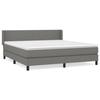 3129562 vidaXL Divan Bed with Mattress Dark Grey 160x200cm Fabric