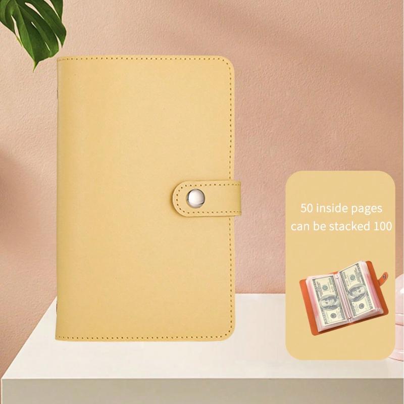 100pcs Envelopes Value Challenge Refillable Binder Money Saving Binder, Multi-Functional Loose-Leaf Storage Pouch, Portable Organizer,School Supplies