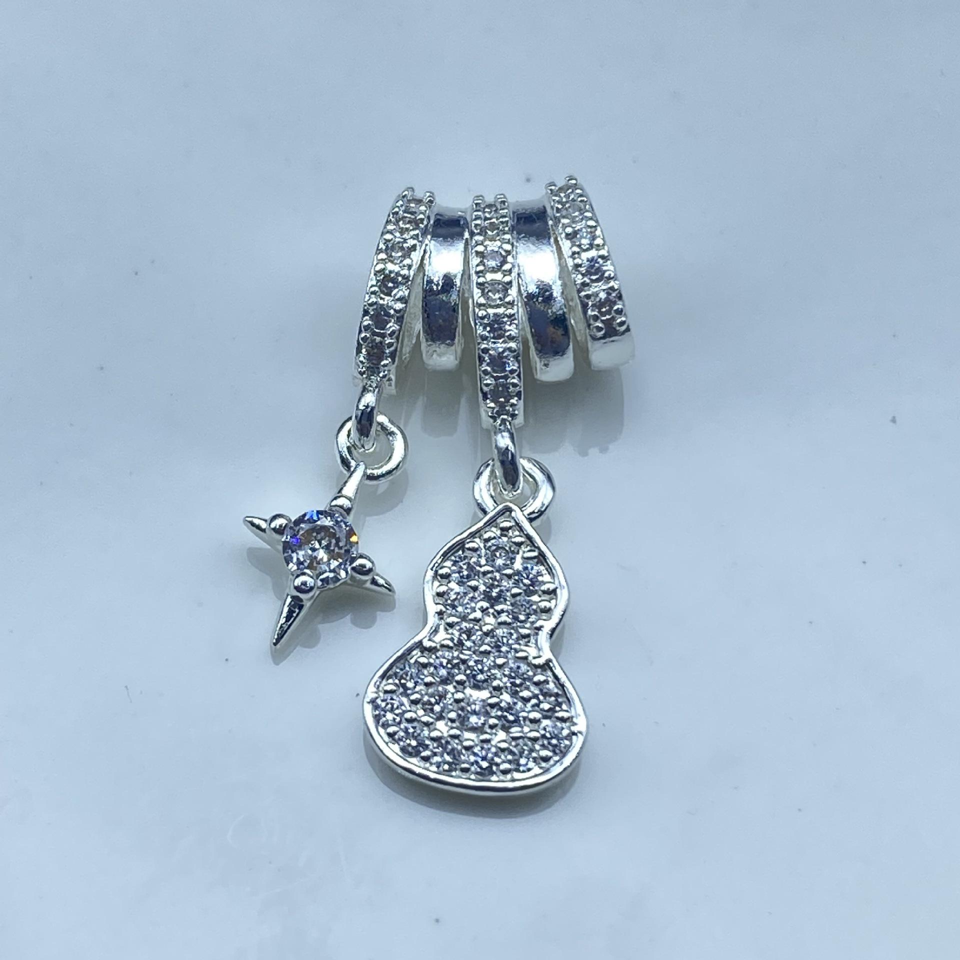 Gourd Star 60-Hole Handmade Crystal Beads with Zircon Inlay Pendant Accessory