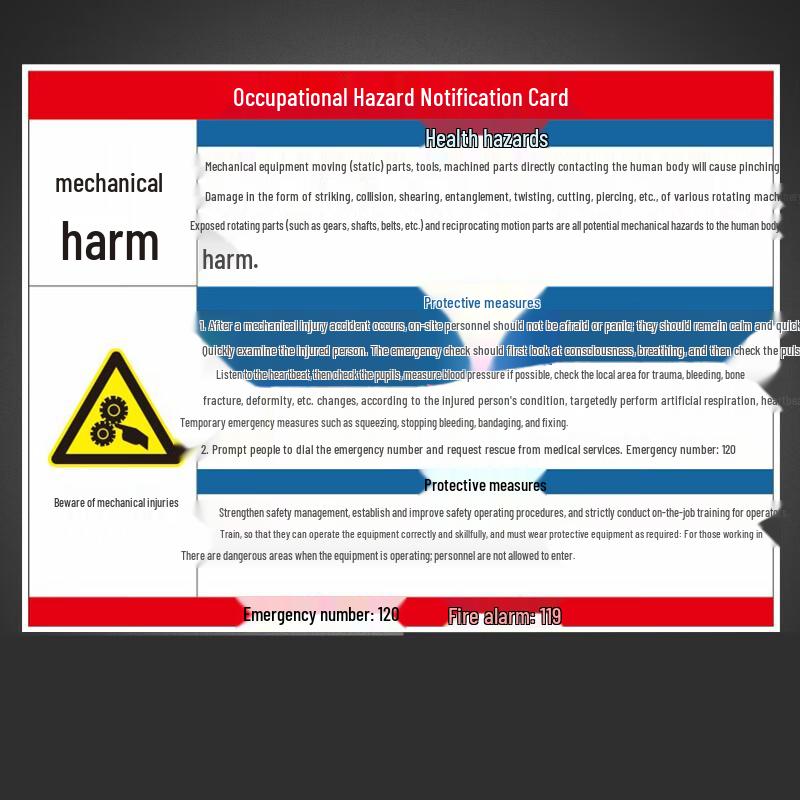 Zhugu Workplace Multi-Hazard Safety Sign, 40x50cm