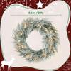 60cm/ 24inch Flocked Prelit Christmas Wreath