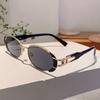 Luxury Brand Designer Metal Oval Sunglasses Women For Men Popular Vintage Sun Glasses Punk Outdoor Driving Hip Hop Eyewear Uv400