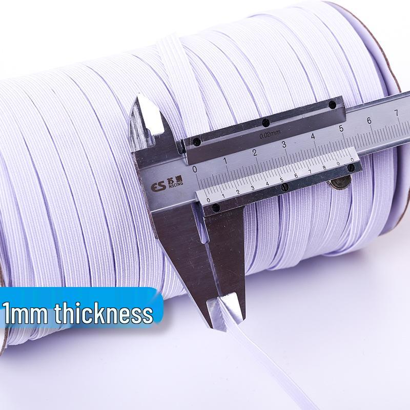 1cm White Running Horse Band Black High Elastic Eco-Friendly Polypropylene Bag & Garment Accessory Colored Elastic Band